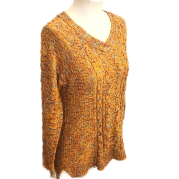 WOMENS Time and Tru multicolor v neck ribbed sweater size Small (4-6). - Picture 3 of 16